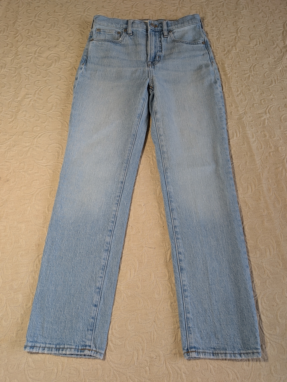 Madewell Light Blue High-Rise Straight-Leg Jeans